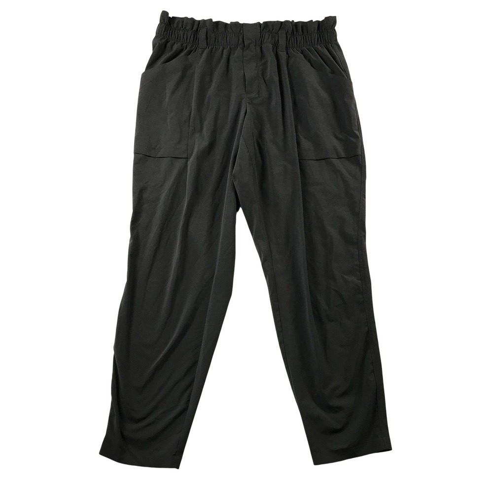 Athleta Gray Paperbag Waist High Rise Tapered Hiking Pants Womens Size 14